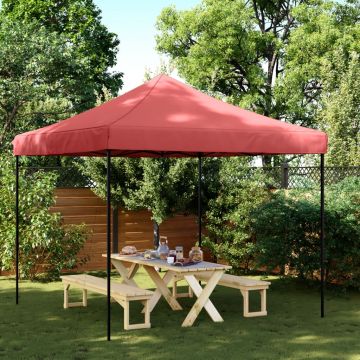 Gossi cort de petrecere pliabil pop-up, 292x292x315 cm, visiniu
