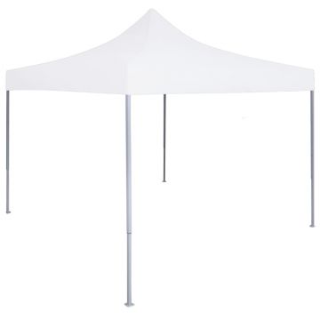 Gossi cort de petrecere pliabil profesional, alb, 2 x 2 m, otel