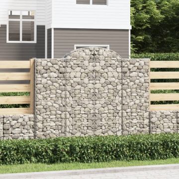 Gossi cos gabion arcuit, 11 buc, 200x50x160/180 cm, fier galvanizat