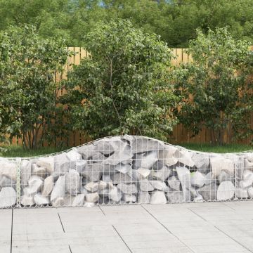 Gossi cos gabion arcuit, 200x30x40/60 cm, fier galvanizat