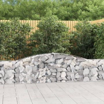 Gossi cosuri gabion arcuite 10 buc, 400x30x60/80 cm, fier galvanizat