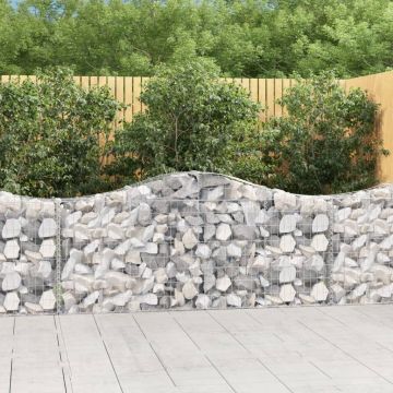 Gossi cosuri gabion arcuite 13 buc, 200x30x80/100cm, fier galvanizat