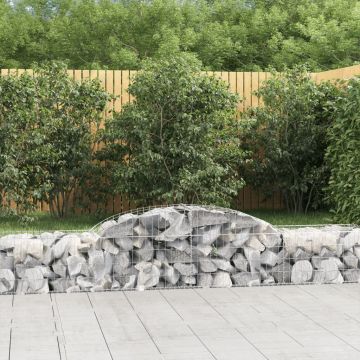 Gossi cosuri gabion arcuite, 17 buc., 300x50x40/60cm, fier galvanizat