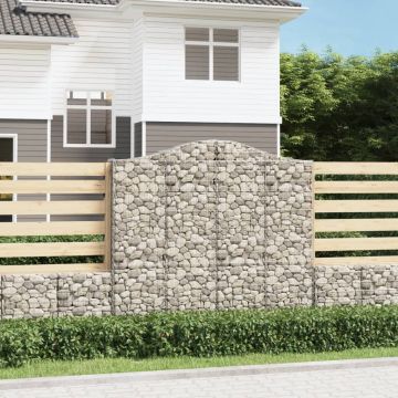 Gossi cosuri gabion arcuite 2 buc, 200x30x180/200cm, fier galvanizat