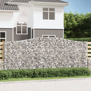Gossi cosuri gabion arcuite 2 buc. 400x30x160/180 cm fier galvanizat