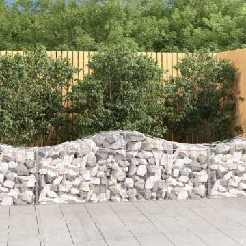 Gossi cosuri gabion arcuite 25 buc, 200x50x60/80 cm, fier galvanizat