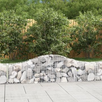 Gossi cosuri gabion arcuite 3 buc, 200x30x40/60 cm, fier galvanizat