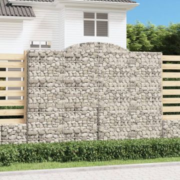Gossi cosuri gabion arcuite, 3 buc, 300x50x220/240cm, fier galvanizat