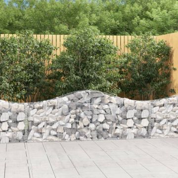 Gossi cosuri gabion arcuite 4 buc, 200x30x60/80 cm, fier galvanizat