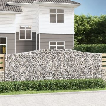 Gossi cosuri gabion arcuite 4 buc, 400x30x140/160 cm, fier galvanizat