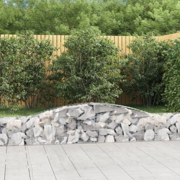 Gossi cosuri gabion arcuite 4 buc, 400x30x40/60 cm, fier galvanizat