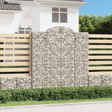 Gossi cosuri gabion arcuite, 5 buc, 200x50x220/240cm, fier galvanizat