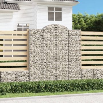 Gossi cosuri gabion arcuite, 6 buc, 200x50x220/240cm, fier galvanizat