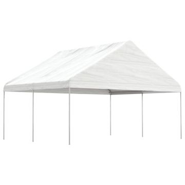 Gossi foisor cu acoperis, alb, 4,46x5,88x3,75 m, polietilena