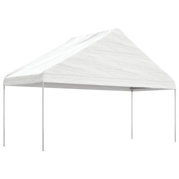 Gossi foisor cu acoperis, alb, 5,88x2,23x3,75 m, polietilena