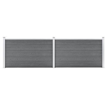 Gossi gard de gradina, gri, 353 x 106 cm, wpc