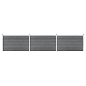 Gossi gard de gradina, gri, 526 x 106 cm, wpc