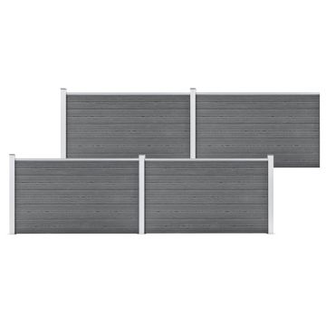 Gossi gard de gradina, gri, 699 x 106 cm, wpc