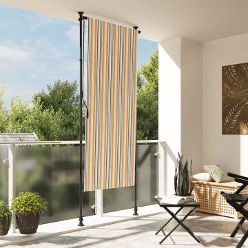 Gossi jaluzea rulou de exterior galben/alb 100x270 cm tesatura/otel