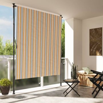 Gossi jaluzea rulou de exterior galben/alb 200x270 cm tesatura/otel