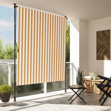 Gossi jaluzea rulou de exterior portocaliu/alb 150x270 cm textil/otel