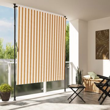 Gossi jaluzea rulou de exterior portocaliu/alb 200x270 cm textil/otel