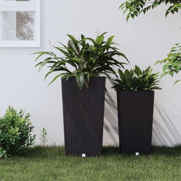 Gossi jardiniera cu interior detasabil, antracit, 21 / 49 l, pp ratan