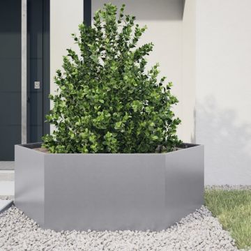 Gossi jardiniera de gradina 138x120x45 cm otel galvanizat hexagonal