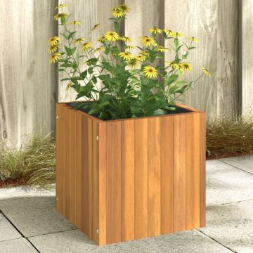 Gossi jardiniera de gradina, 35x35x35 cm, lemn masiv de acacia