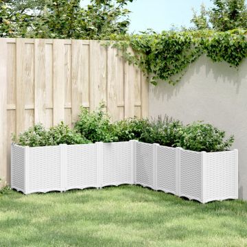 Gossi jardiniera de gradina, alb, 160x160x53 cm, pp