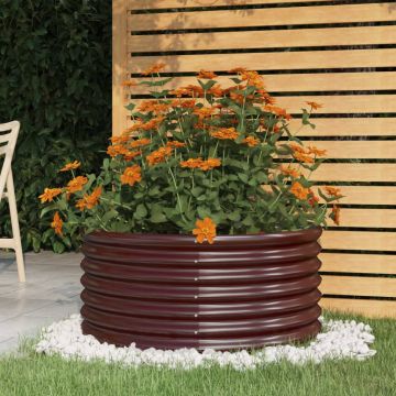 Gossi jardiniera gradina maro 80x80x36 cm otel vopsit electrostatic
