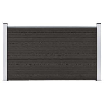 Gossi panou de gard, 180x105 cm, negru, wpc