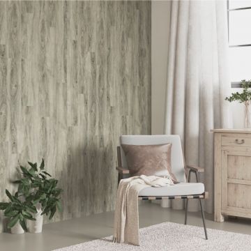 Gossi panouri de perete aspect lemn, gri, 4,12 m2, pvc