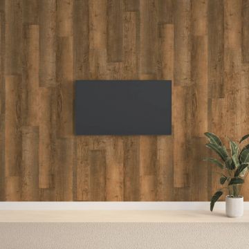 Gossi panouri de perete aspect lemn, maro, 2,06 m2, pvc