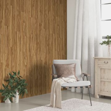 Gossi panouri de perete aspect lemn, maro, 4,12 m2, pvc