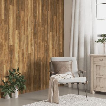 Gossi panouri de perete aspect lemn, maro, 4,12 m2, pvc
