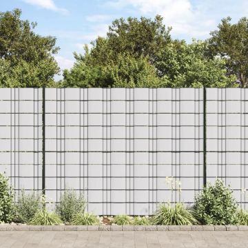 Gossi panouri intimitate gradina, 4 buc., alb, 35x0,19 m, pvc