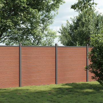 Gossi panouri pentru gard, maro, 353x186 cm, wpc