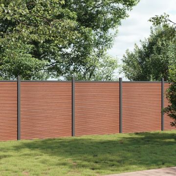 Gossi panouri pentru gard, maro, 526x186 cm, wpc