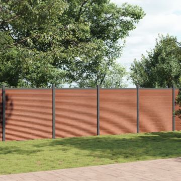 Gossi panouri pentru gard, maro, 699x186 cm, wpc
