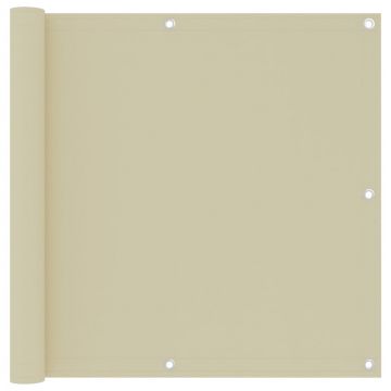 Gossi paravan de balcon, crem, 90x500 cm, tesatura oxford