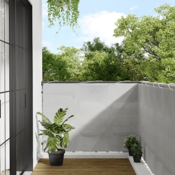 Gossi paravan de balcon gri deschis 120x1000 cm 100% poliester oxford