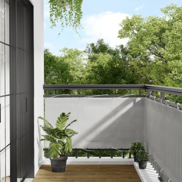 Gossi paravan de balcon gri deschis 75x800 cm 100% poliester oxford