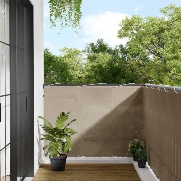 Gossi paravan de balcon, gri taupe, 120x1000cm, 100% poliester oxford