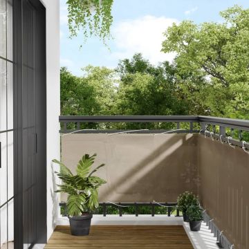 Gossi paravan de balcon, gri taupe, 75x1000 cm, 100% poliester oxford