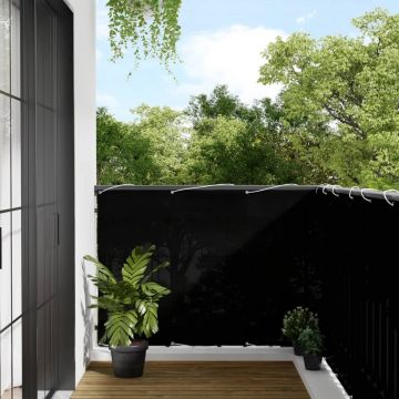 Gossi paravan de balcon, negru, 120x700 cm, 100% poliester oxford