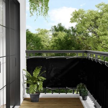 Gossi paravan de balcon, negru, 75x700 cm, 100% poliester oxford
