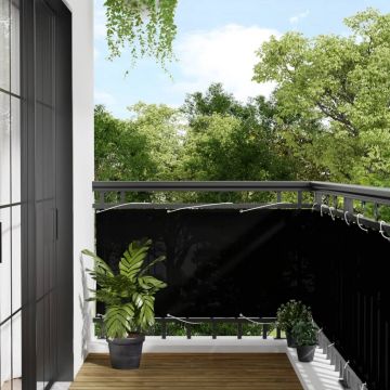Gossi paravan de balcon, negru, 75x800 cm, 100% poliester oxford