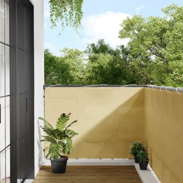 Gossi paravan de balcon, nisipiu, 120x700 cm, 100% poliester oxford