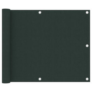 Gossi paravan de balcon, verde inchis, 75x600 cm, tesatura oxford